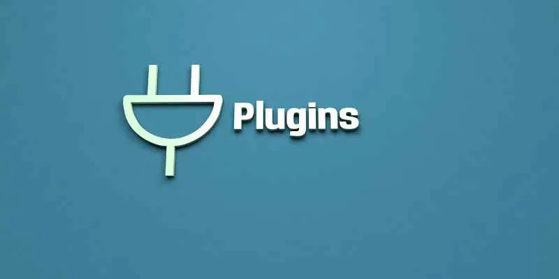 Plugins icon on blue